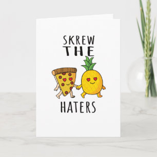 Pizza Hawaii Pineapple Pizza Food Card