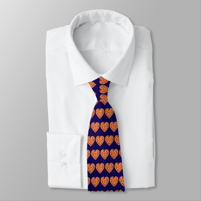 Pizza Heart, Pizza Lover Tie (Tied)