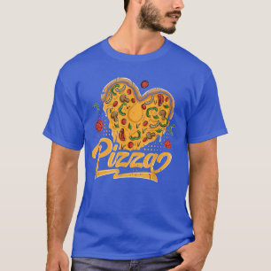 Pizza Heart Pizzaholic Fast Food Pizza Lovers  T-Shirt