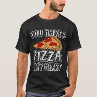 Pizza Heart Valentines Day s Men Women Pepperoni T-Shirt