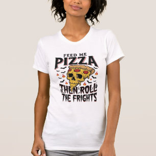 Pizza Horror Shirt Vintage Engraving Movie Night D
