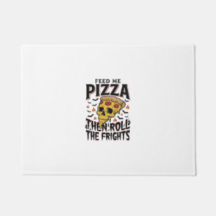 Pizza Horror Shirt Vintage Engraving Movie Night D Doormat