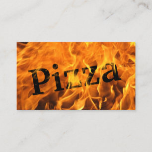 Pizza Hot Burning Fire Business Card