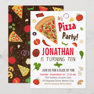 Pizza| Invitation d'anniversaire