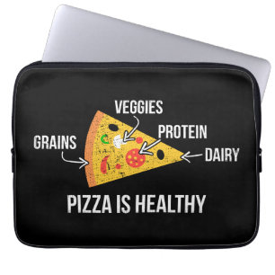 Pizza Is Healthy - Carbs - Funny Novelty Fitness Laptop Sleeve