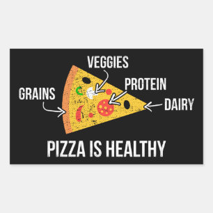 Pizza Is Healthy - Carbs - Funny Novelty Fitness Sticker