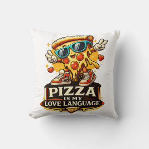 Pizza Is My Love Funny Pizza Lover Gift Throw Pillow