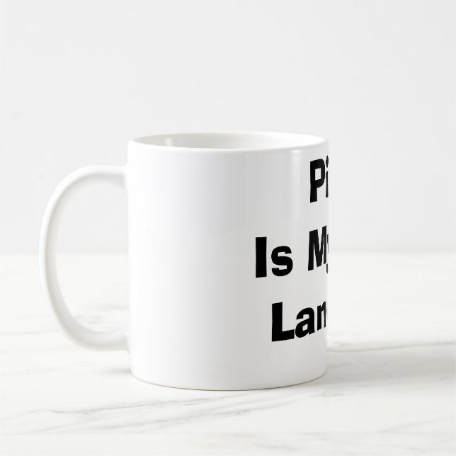 Pizza Is My Love Language Coffee Mug (Left)