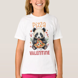Pizza is my Valentine Girls' T-shirt