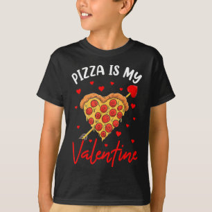 Pizza Is My Valentine Heart, Toddler Boys Kids Men T-Shirt
