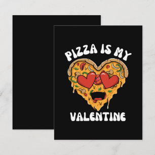 Pizza Is My Valentine RSVP Card