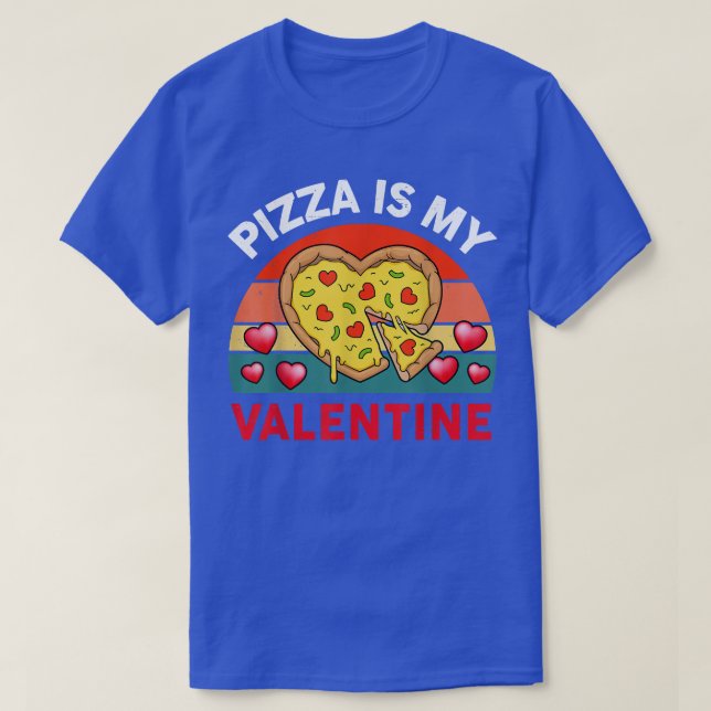 Pizza Is My Valentinetoddler Boy Funny Valentines  T-Shirt (Design Front)