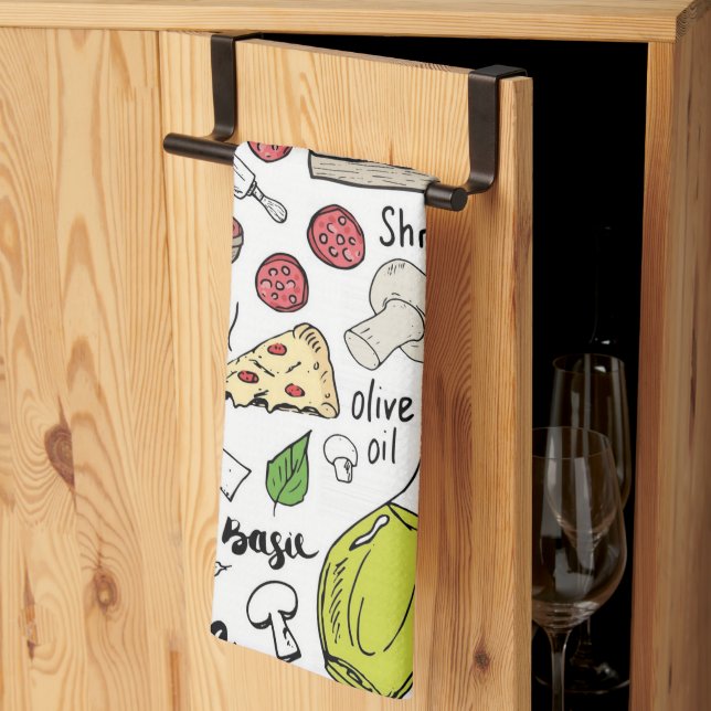 Pizza  kitchen towel (Thirds Fold)