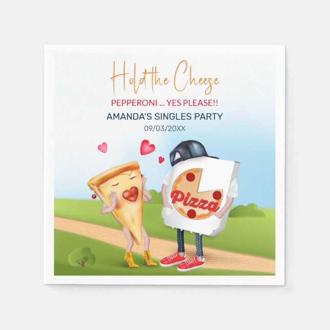 Pizza Love Funny Napkin (Front)