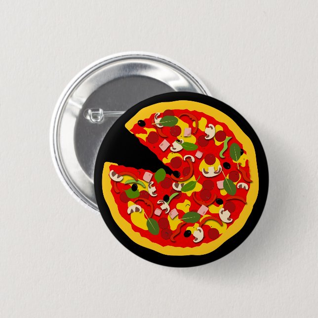 Pizza Lover 2 Inch Round Button (Front & Back)