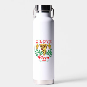 Pizza Lover Fun Design for Food Fanatics Water Bottle