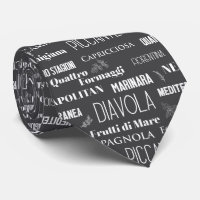 Pizza Lover Typographic Italian Chef Black