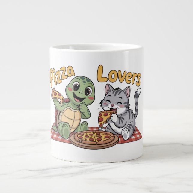 Pizza lovers large coffee mug (Front)
