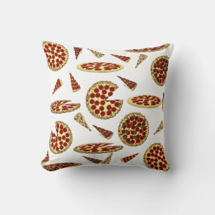 Pizza Lover's Pattern Throw Pillow