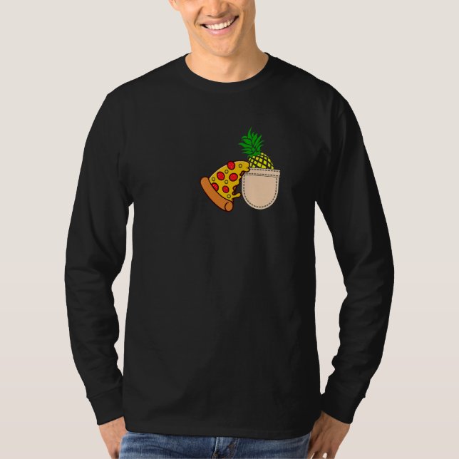 Pizza Loves Pineapple  Pizza T-Shirt (Front)