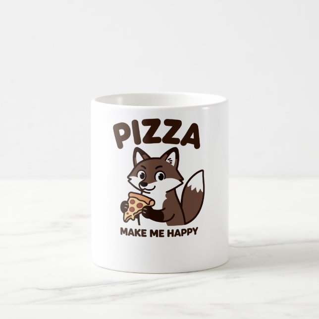Pizza Make Me Happy Coffee Mug (Center)