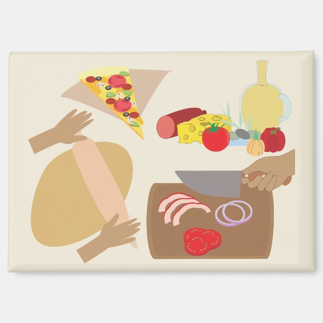 Pizza Making Magnet (Front)