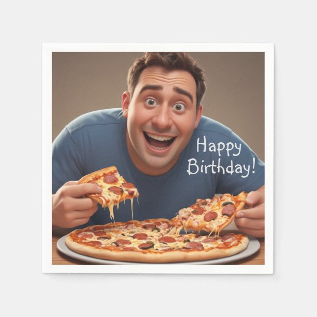 Pizza Man Napkin (Front)