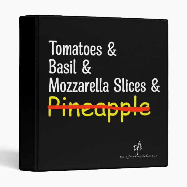 Pizza Margherita W/O Pineapple Binder (Front/Spine)