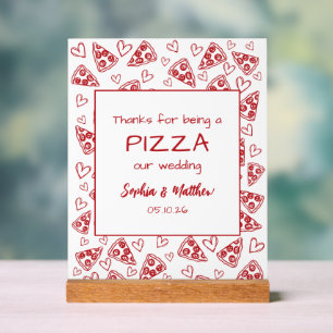 Pizza mariage Après La Fête Rouge Italien Main Tir