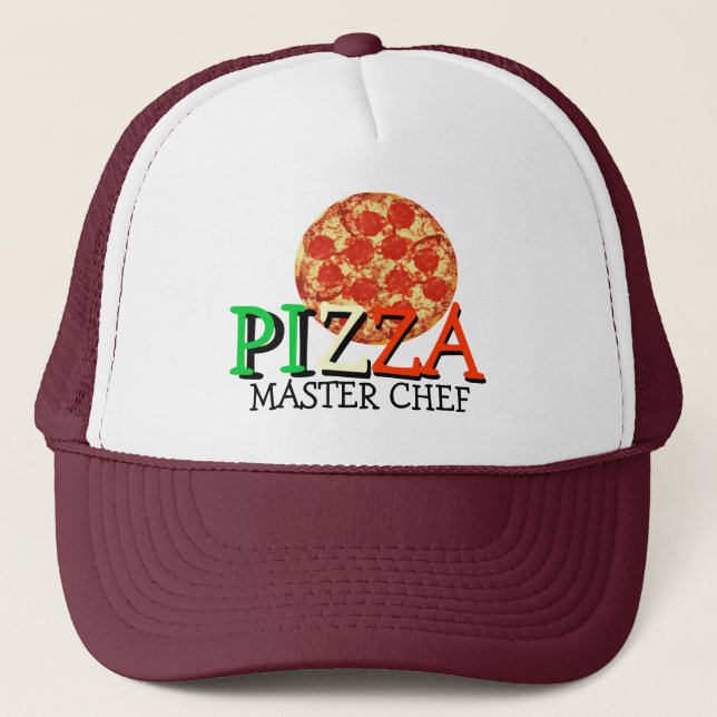 Pizza Master Chef Trucker Hat (Front)