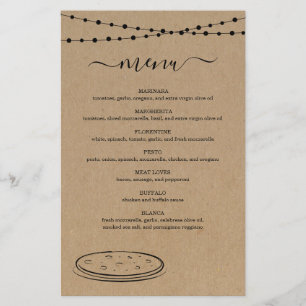 Pizza Menu