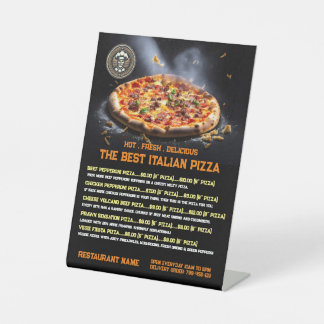 Pizza Menu and Display  Pedestal Sign