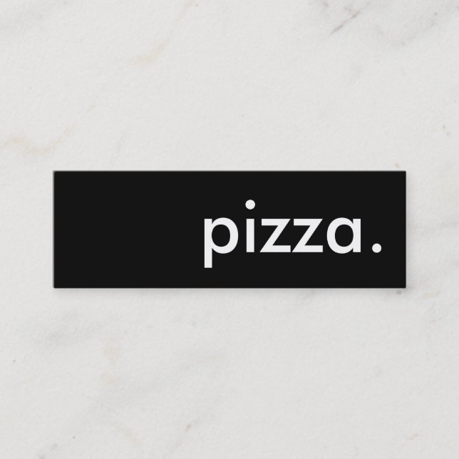 pizza. mini business card (Front)