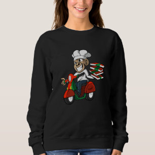 Pizza Monkey Pizzeria Delivery Service Pizza Deliv Sweatshirt