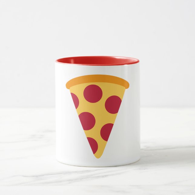 Pizza Motif Emoji Coffee Mug (Centre)