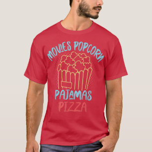 Pizza Movie Lover Popcorn  T-Shirt
