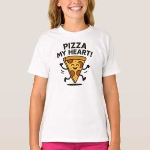 Pizza My Heart Fun Happy Pizza Graphic T-Shirt