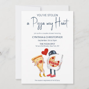 Pizza my Heart Funny Invitation