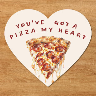 Pizza My Heart Funny Valentine's Day Sticker