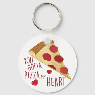 Pizza My Heart Keychain