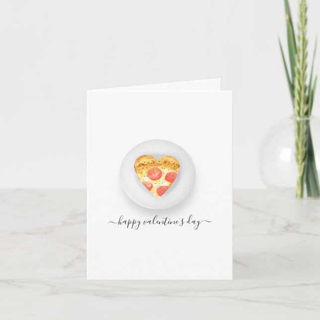 Pizza My Heart Valentine's Day Card (Front)