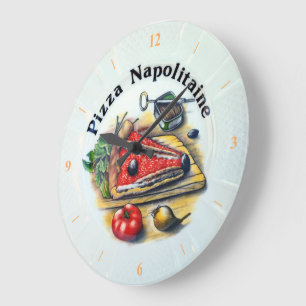 Pizza Napolitaine. Large Clock