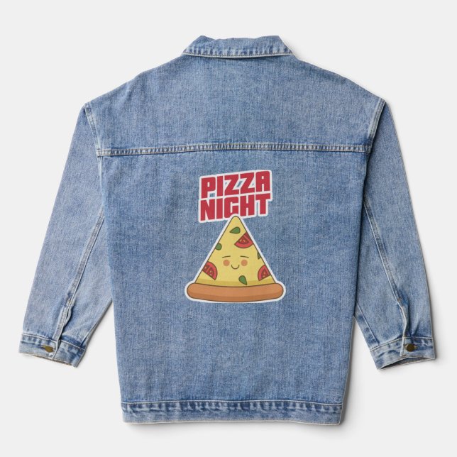 Pizza Night   Denim Jacket (Back)