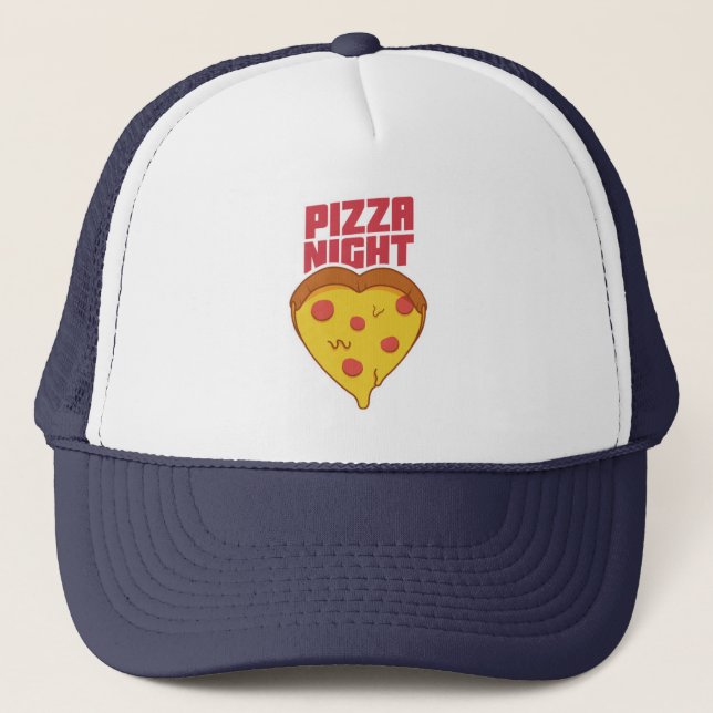 Pizza Night   Trucker Hat (Front)