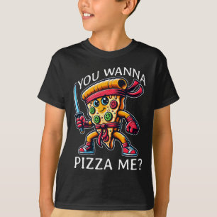 Pizza Ninja Karate Style You Wanna Pizza Me Tee Fo
