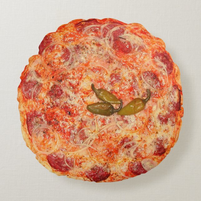 Pizza Novelty Round Pillow (Front)