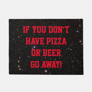 Pizza or Beer Door Mat Social Distancing Exception