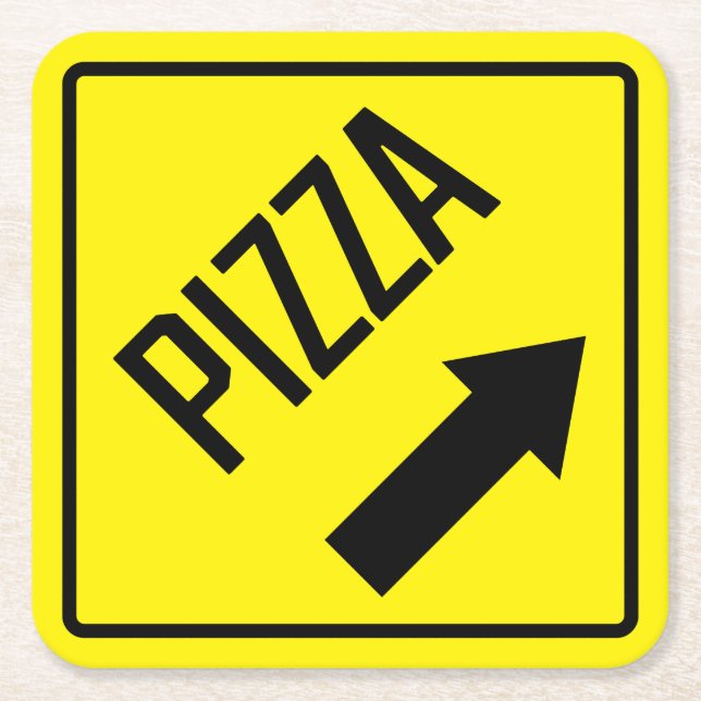 Pizza Paper Coaster (Front)