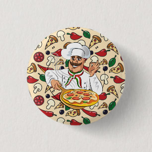 Pizza Party   1 Inch Round Button