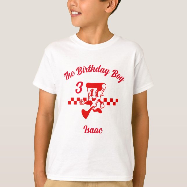 Pizza Party Anniversaire Tshirt pour enfants (Devant)